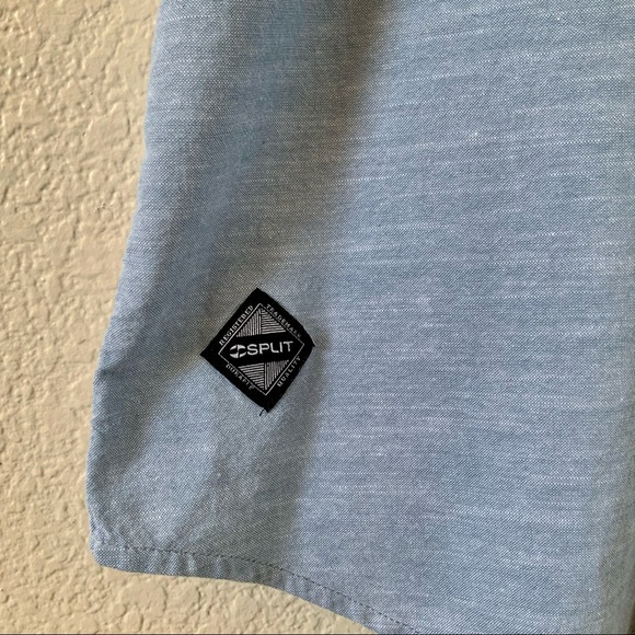 SPLIT, Chambray, Short Sleeve, Button Down, Sz XL - Picture 6 of 7